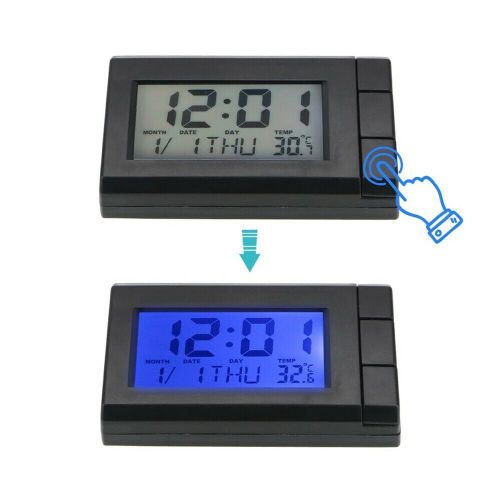 Mini Horloge Numérique Portable Pour Voiture, Tableau De Bord, Thermomètre, Horloge De Bureau