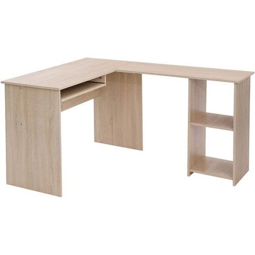 Bureau Informatique En Forme De L, Chêne