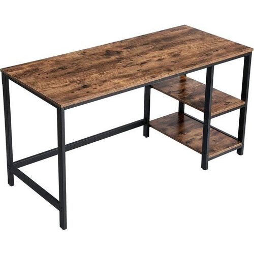 Bureau Informatique Avec 2 Étagères, Industriel / 140cm