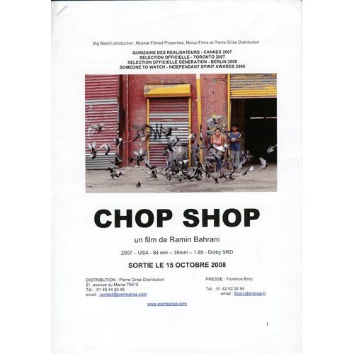 Chop Schop, Dossier De Presse, Ramin Bahrani, Avec Alejandro Polanco, Isamar Gonzales, Rob Sowulski