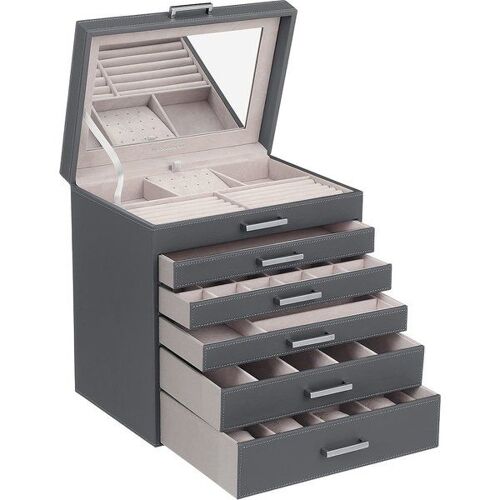 Boîte à bijoux à 6 niveaux, Gris