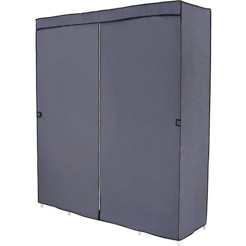 Armoire tissu XXL gris