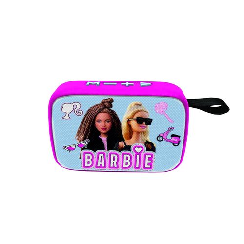 Enceinte Bluetooth® portable Barbie avec finition en tissu