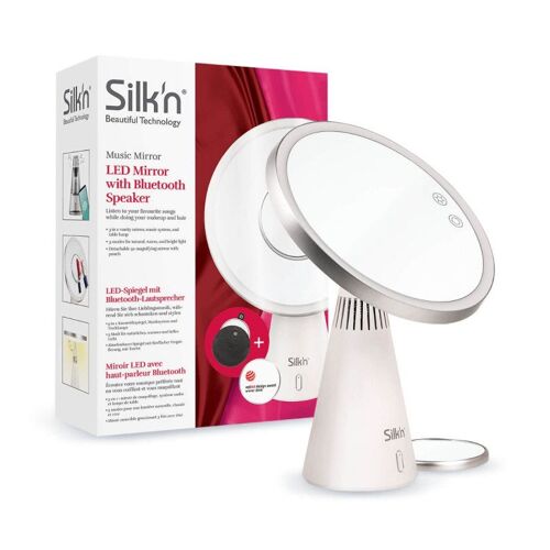 Music Mirror Miroir 3-En-1 Haut-Parleur Bluetooth Silk'n Mlb1pe1001 