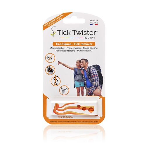 Blister De 3 Tire-Tiques Orange Tick Twister® / Permet De Retirer Les Tiques Sur Les Chiens, Chats, Chevaux Et L Homme / Original / Fabriqué En France