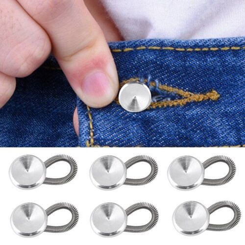 Jean Hommes/Femmes-Pantalon Jean | 1 Pièce, Fixer Extensibles À La Taille, Extension Du Col De La Chemise, Bouton Métallique Serrure Longueur Boucle