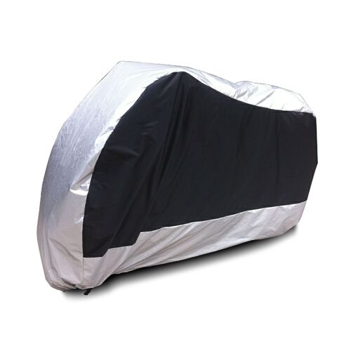 Housse Bache Moto Couvre-Moto Scooter Taille Xl 245cm Noir Argente Impermeable