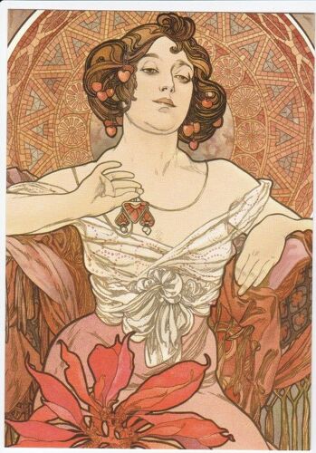 Carte Postale Alphonse Mucha Art Nouveau