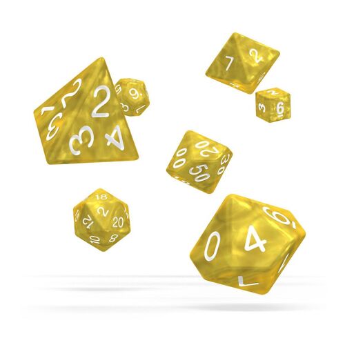 Oakie Doakie Dice Dés Rpg-Set Marble - Jaune (7)