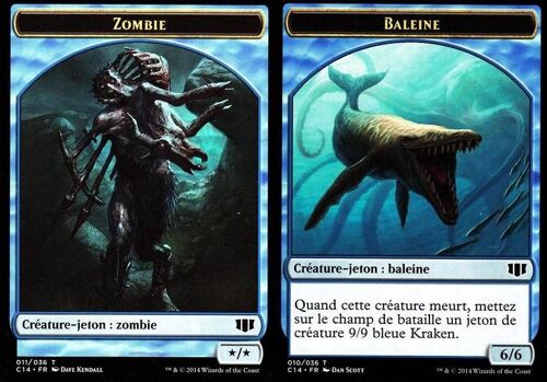 Token Zombie - Baleine - Commander 2014 Vf Recto / Verso 11/10
