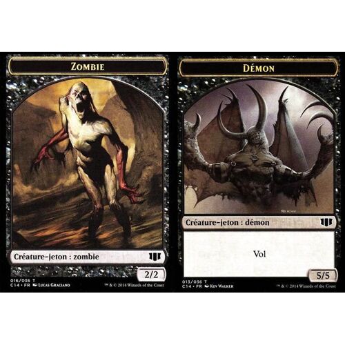 Token Zombie - Démon - Commander 2014 Vf Recto / Verso 16/13