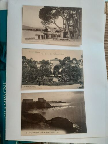 Lot De 3 Cartes Postales Anciennes Sur Juan Les Pins