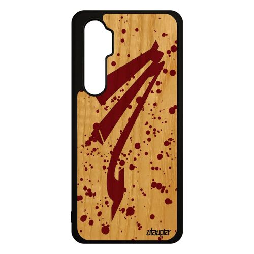 Coque Xiaomi Mi Note 10 Lite En Bois Silicone Signe Du Zodiaque Scorpion Calligraphie Telephone Design Peinture Femme Univers Housse
