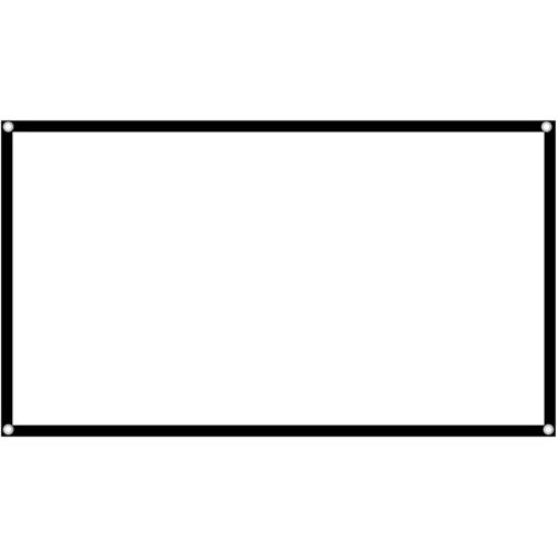 KALANKA-Écran de Projecteur Portable Pliable, écran de Cinéma HD 16:9 en Polyester pour Intérieur et Extérieur avec Trous de Suspension pour Cinéma Maison, Bureau, Blanc (-2610200058312)