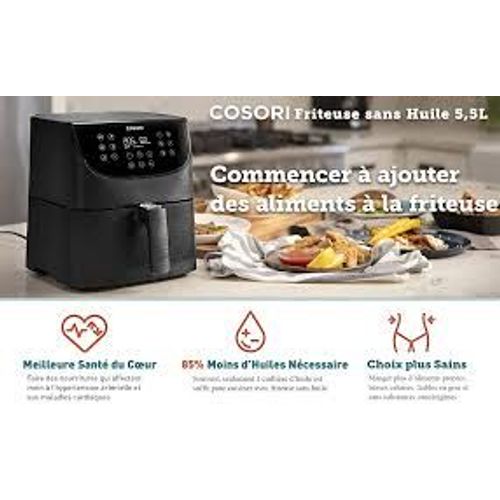 Cosori Friteuse Sans Huile Air 5,5L