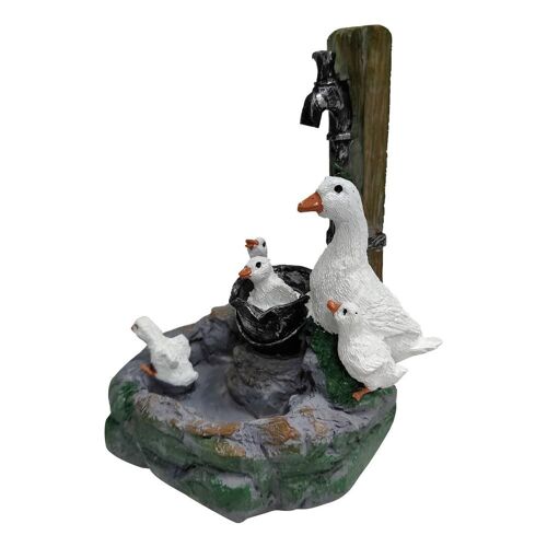 Statue D'animal De Jardin En Résine, Fontaine D'eau Solaire, Décor Artisanal De Maison, Figauckland, Livraison Directe