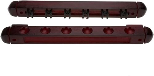 Porte-queues de Billard, Support Mural en Bois pour Bâtons de Billard, Accessoires de Billard pour 6 Bâtons de Billard
