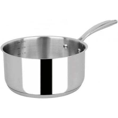 715474, Casserole Collection Hélène Darroze Acier Inoxydable Qualité Pro Ø 20 Cm - Intérieur Satiné Avec Litrage - Tous Feux Dont Induction[X47]