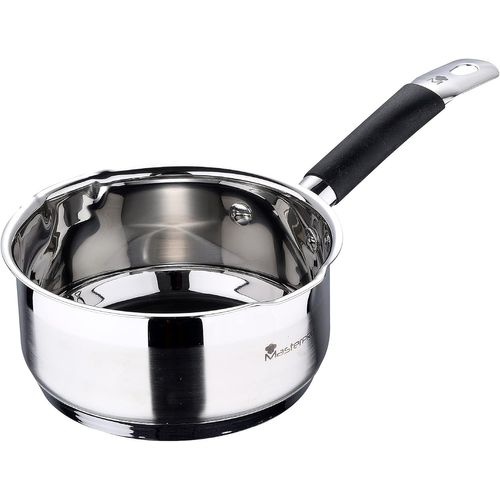Foodies Casserole En Acier Inoxydable 1,3 L 16 X 7,5 Cm Revêtement Anti-Adhérent Manche Ergonomique Compatible Avec Tous Types De Plaques Dont Induction, Sans Toxiques[X420]