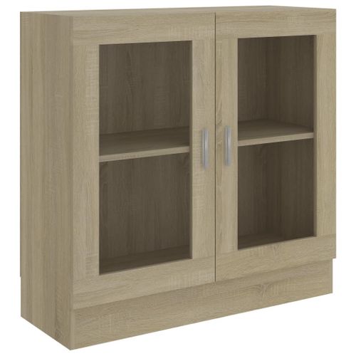 Armoire À Vitrine Chêne Sonoma 82,5x30,5x80 Cm Aggloméré - Vidaxl