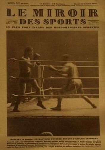Miroir Des Sports (Le) N° 397 Du 26/10/1927 - Mascart En Mauvaise Posture Devant L'anglais Cuthbert.