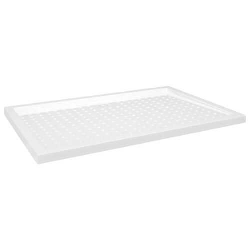 Bac de Douche avec Points Antidérapants Blanc 80x120x4 cm ABS
