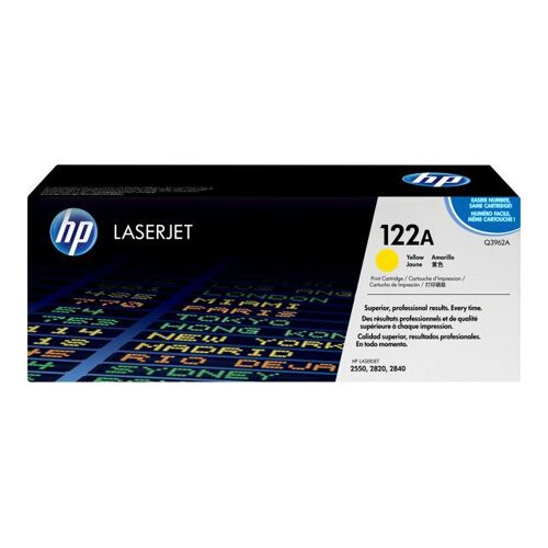 HP 122A - Jaune - original - LaserJet - cartouche de toner (Q3962A) - pour Color LaserJet 2550L, 2550Ln, 2550n, 2820, 2840