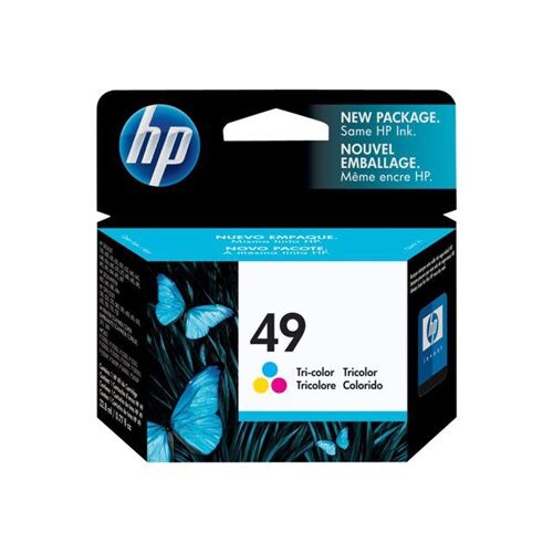 HP 49 - 22.8 ml - couleur (cyan, magenta, jaune) - original - cartouche d'encre - pour Deskjet 660; DeskWriter 69X; OfficeJet 500, 520, 570, 580, 600, 610, 72X; psc 370, 380