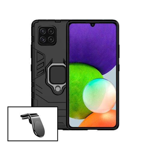 Kit Support Magnétique De Voiture + Coque Protection Militaire Anti-Impact Pour Samsung Galaxy A22 5g