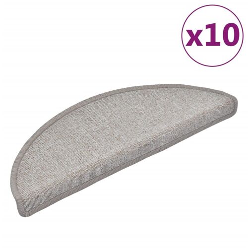 Vidaxl Tapis D'escalier 10 Pcs 65x28 Cm Taupe