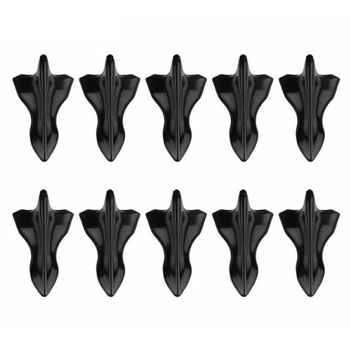 10pcs Car Rear Roof Fin Spoiler Diffuser Vortex Generator Roof Spoiler Bumper Tail Generator, Black