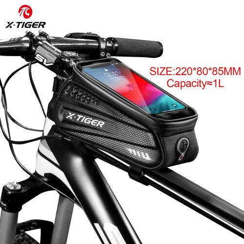 Es3 - Sac De Vélo Imperméable Pour Écran Tactile, Sacoche Pour Cadre Avant, Vtt, Sacoche De Cyclisme Étanche, Coque 3d, Étui Réfléchissant Pour Téléphone, X-Tiger