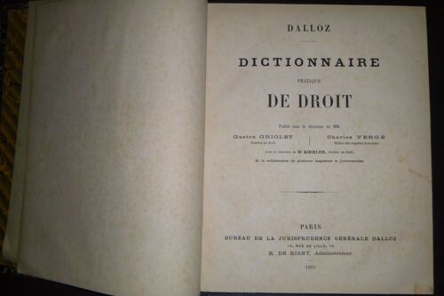 Dictionnaire Pratique De Droit
