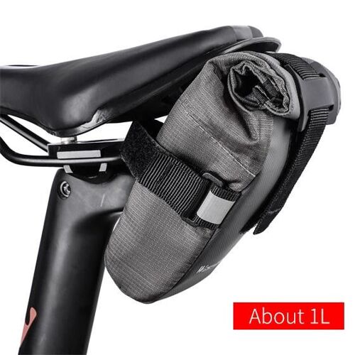 249 Gris 1l - Sac De Selle Imperméable Et Réfléchissant Pour Vélo, Sacoche Pour Tige De Selle Arrière, Accessoires De Cyclisme