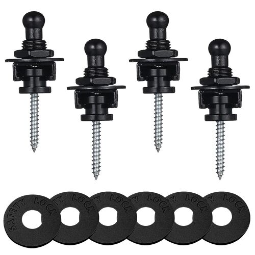 Guitar Straps Lock Set,4pcs Guitar Strap Locks Guitar Strap Button Locks With Easy Remove Screw Rel