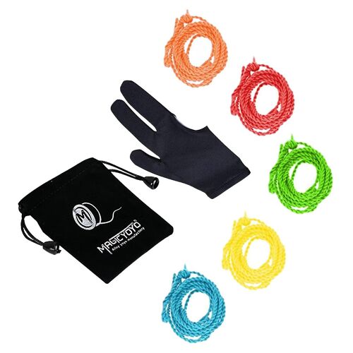Professional 5 Pcs Yoyo Strings (Couleur Aléatoire), Yoyo Glove, Yoyo Bag