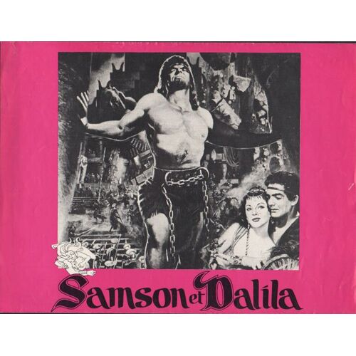 Samson Et Dalila, Synopsis Dépliant-Cecil B. Demille, George Sanders, Victor Mature, Angela Lansbury