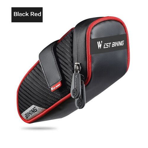 Rouge - Sacoche Arrière De Selle Réfléchissante Et Imperméable,Avec Accessoires Pour Le Cyclisme, Vtt, Ensemble D'outils, Tige, Tube,