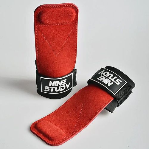 Gants De Gymnastique En Cuir De Vachette Pour Hommes Et Femmes,Coussin De Protection De La L'hypothèse,Ceinture Coordonnante,Enveloppes De Soutien,Levage Côtelé,Crossfit,3mm - Type Red