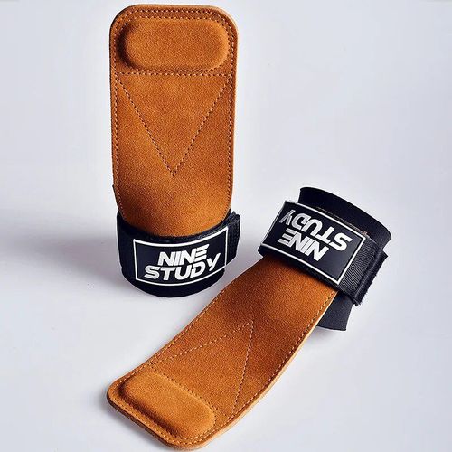 Gants De Gymnastique En Cuir De Vachette Pour Hommes Et Femmes,Coussin De Protection De La L'hypothèse,Ceinture Coordonnante,Enveloppes De Soutien,Levage Côtelé,Crossfit,3mm - Type Brown