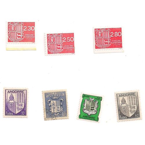 Andorre- Lot De 7 Timbres Neufs Et Oblitérés- Armoiries