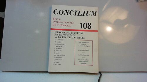 Revue Internationale De Théologie: Concilium N°108