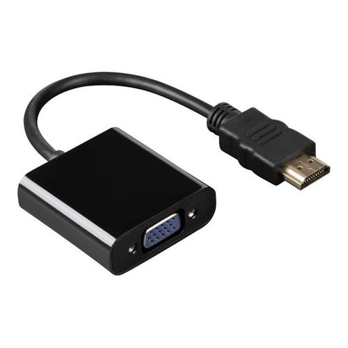 Hama - Adaptateur vidéo - HDMI mâle pour HD-15 (VGA), jack mini femelle - blindé - noir - support 1080p