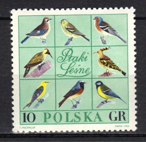 Pologne 1966 : Groupe De 8 Oiseaux Des Bois - Timbre Neuf **