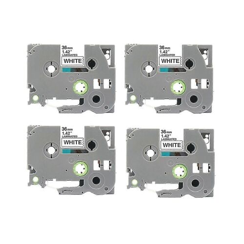 4pcs 36mm Tzc Label Ribbon Label Printing Paper For Brother Printer Pt-E100 Pt-E100b Pt-E200 Pt-D20