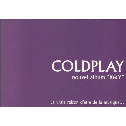 Coldplay Argumentaire Presse Et Disquaires "X&y"  3xfold