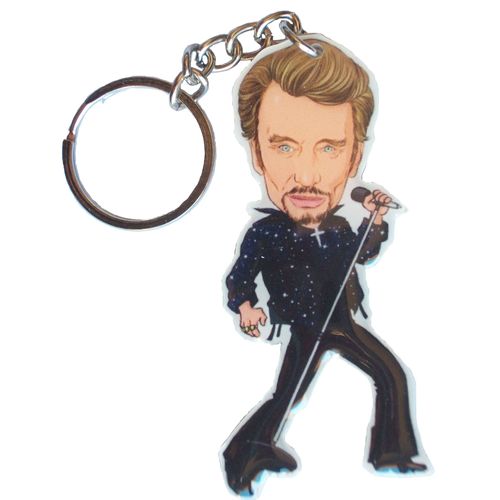 Porte-Cléfs Caricature Johnny Hallyday