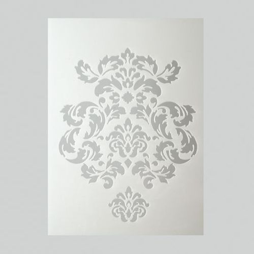 Pochoir Ornements, Plastique Blanc, Format A5 - Taille Unique