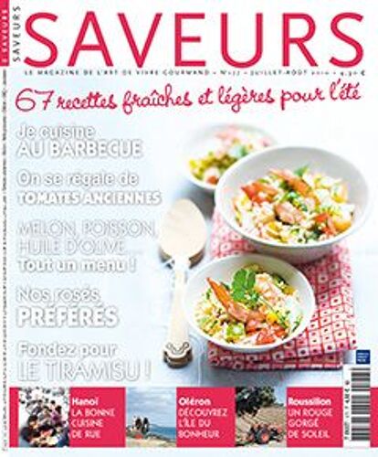 Saveurs  N° 177 : 67 Recettes Fraîches Et Légères Pour L'été