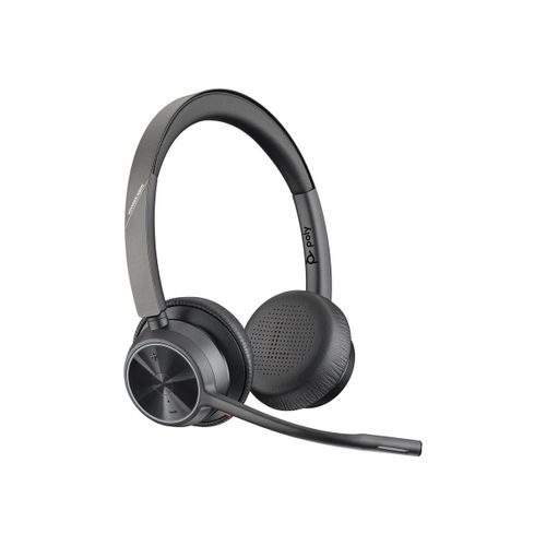 Poly Voyager 4300 UC Series 4320 - Micro-casque - sur-oreille - Bluetooth - sans fil - USB-A - isolation acoustique - certifié Zoom